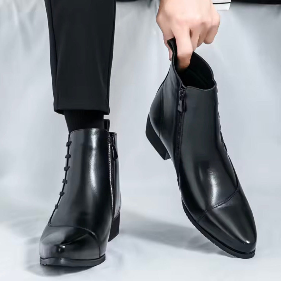 Stivali Uomo con Lacci e Zip Laterale – Stile Versatile Quotidiano