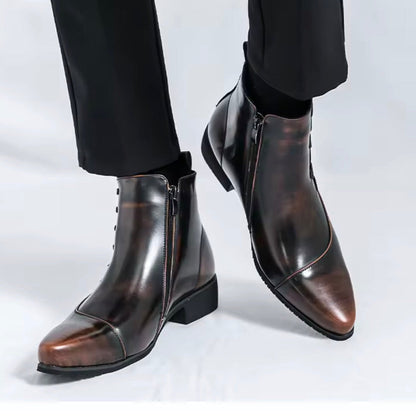 Stivali Uomo con Lacci e Zip Laterale – Stile Versatile Quotidiano
