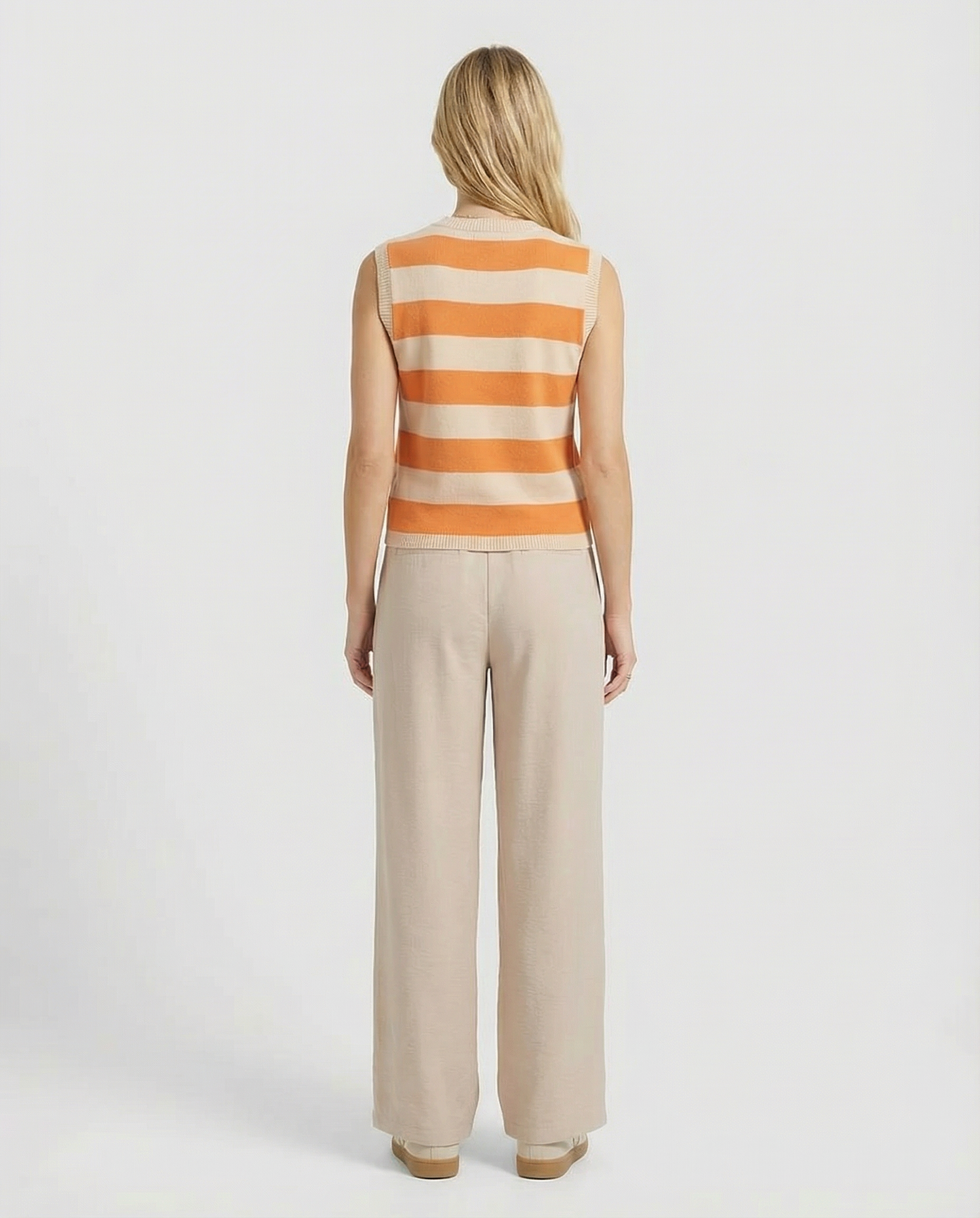 Pantaloni Donna Maxi a Gamba Larga con Vita Alta e Tasche Laterali