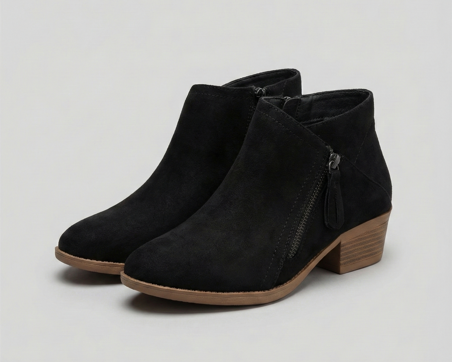 Women's Ankle Boots with Arch Support and Side Zipper