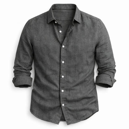 Men's Summer Shirt with Buttons and Rounded Hem – Comfortable Casual Fit