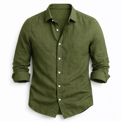 Men's Summer Shirt with Buttons and Rounded Hem – Comfortable Casual Fit