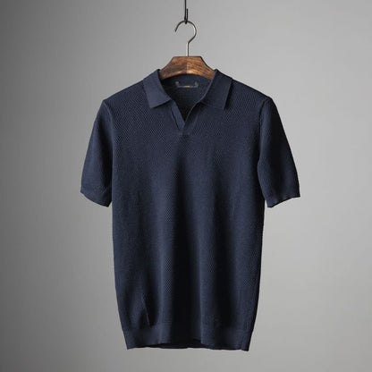 Men's Summer Slim Fit Polo Shirt in Breathable Cotton Style