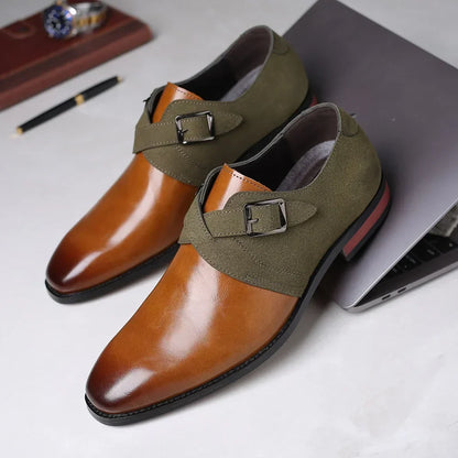 Scarpe Derby Uomo Slip-On con Fibbia, Soletta Imbottita, Suola in Gomma – Eleganti e Comode