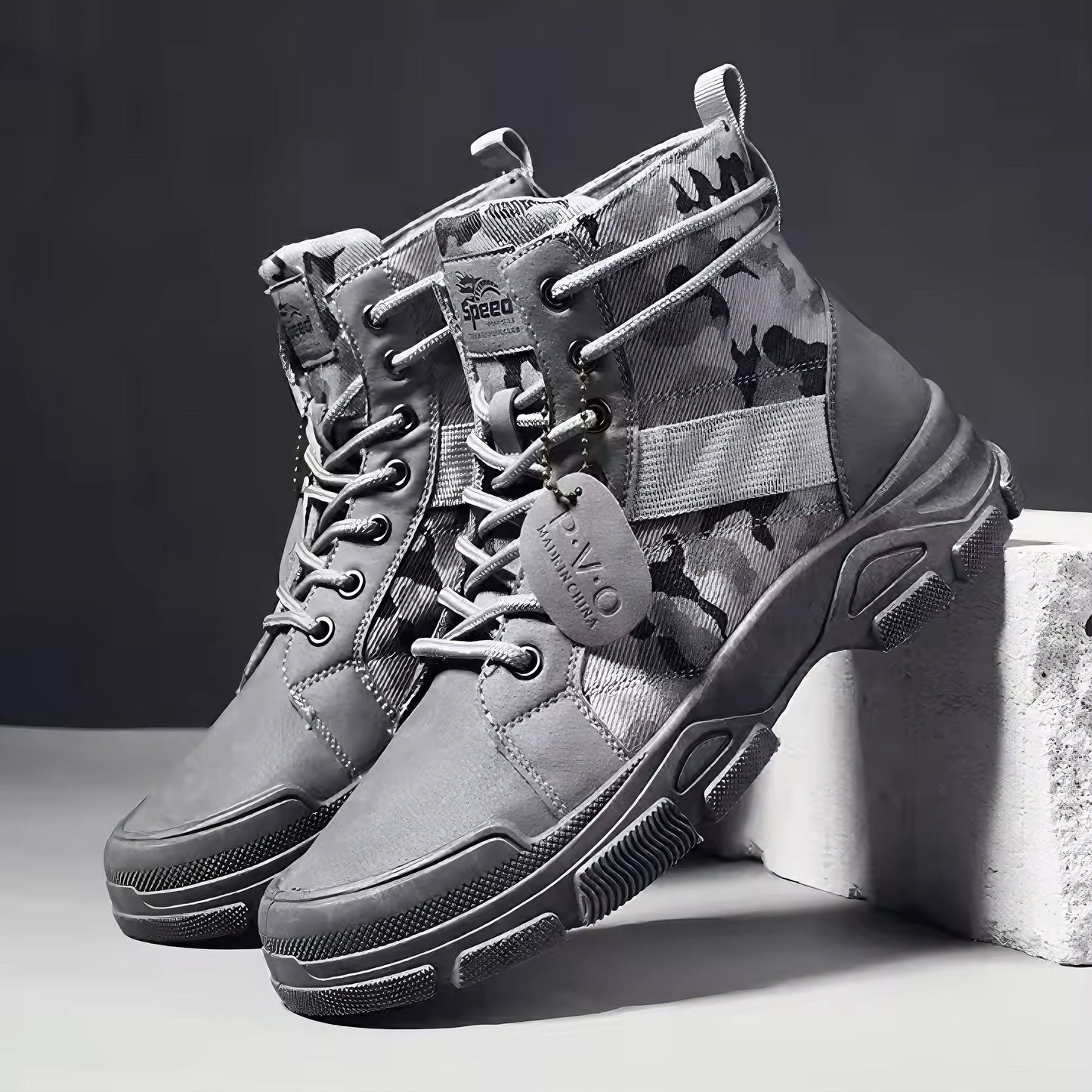 Stivaletti Uomo alla Caviglia Suola Supportiva Design Protettivo – Scarpe Resistenti Quotidiane