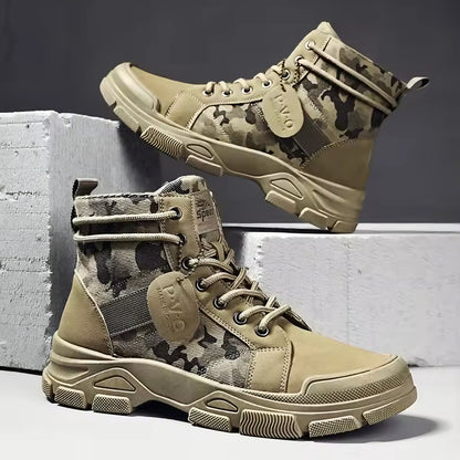 Stivaletti Uomo alla Caviglia Suola Supportiva Design Protettivo – Scarpe Resistenti Quotidiane