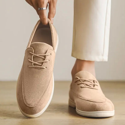 Men's Suede Loafers with Padded Insole and Non-Slip Sole