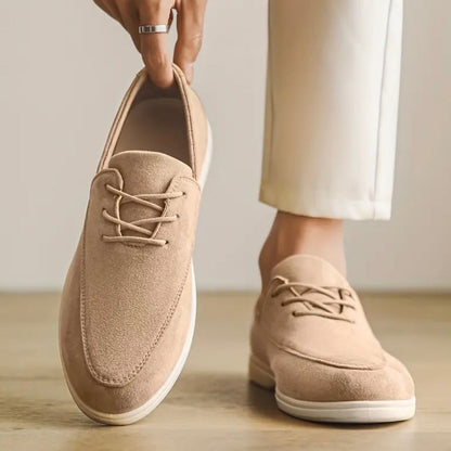 Men's Suede Loafers with Padded Insole and Non-Slip Sole