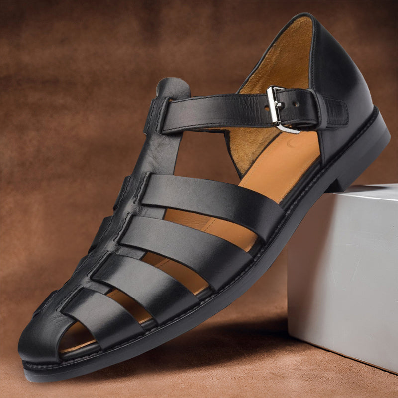 Sandali Estivi Uomo Slip-On con Tomaia in PU Sintetico e Suola in Gomma