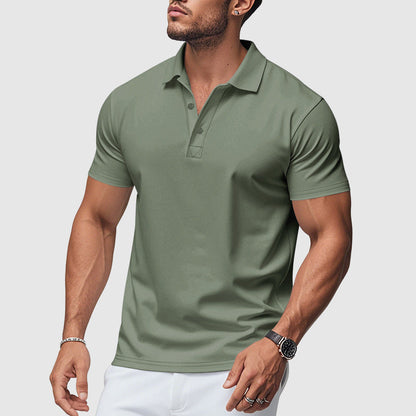 Polo da Uomo Traspirante con Vestibilità Atletica e Mantenimento della Forma