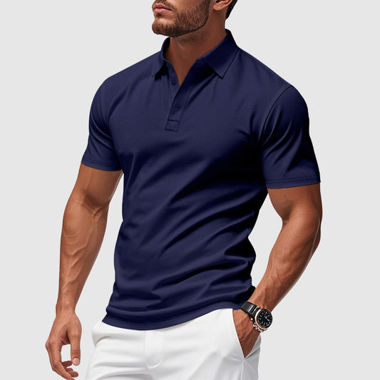 Men's Breathable Polo with Athletic Fit and Shape Retention