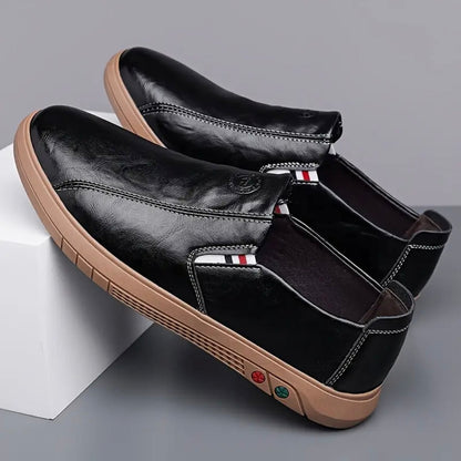 Men's Slip-On Moccasins with Padded Insole and Flexible Sole
