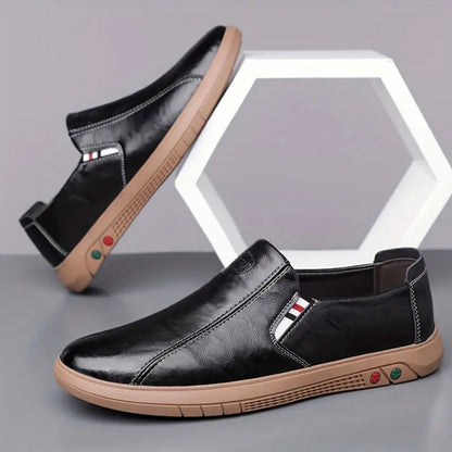 Men's Slip-On Moccasins with Padded Insole and Flexible Sole