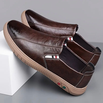 Men's Slip-On Moccasins with Padded Insole and Flexible Sole