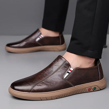 Men's Slip-On Moccasins with Padded Insole and Flexible Sole