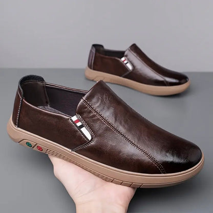 Men's Slip-On Moccasins with Padded Insole and Flexible Sole