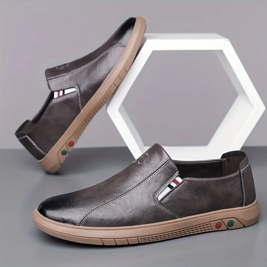 Men's Slip-On Moccasins with Padded Insole and Flexible Sole