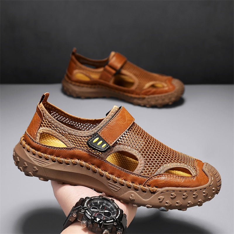 Herresandaler Slip-On med Lukket Tå – Åndbare og Med Bred Pasform