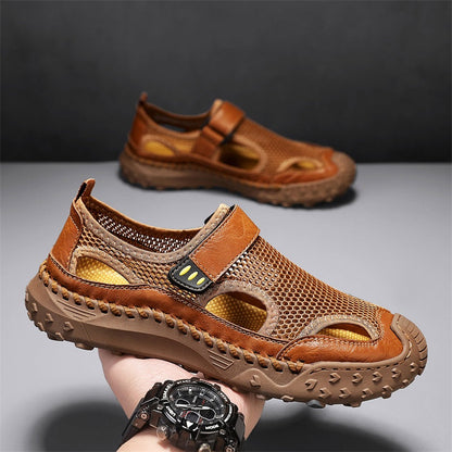 Herresandaler Slip-On med Lukket Tå – Åndbare og Med Bred Pasform