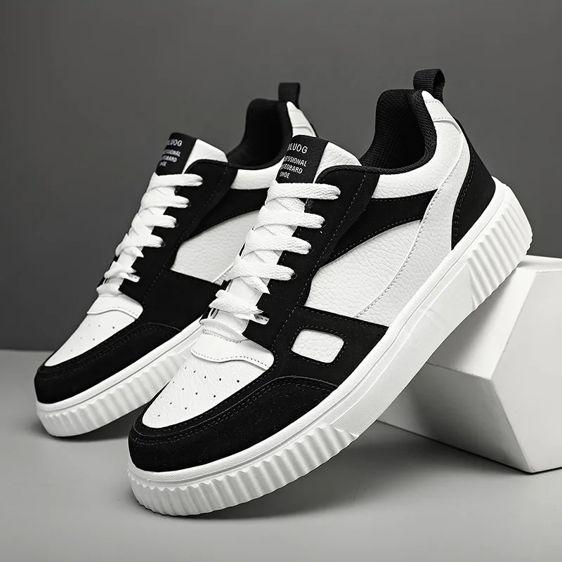 Sneakers Da Uomo In Pelle E Mesh Con Inserti A Contrasto E Suola Testurizzata.