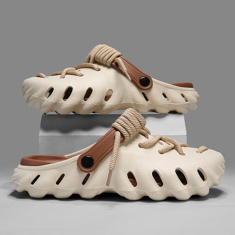 Men's Clogs with Laces and Ventilated Foam Upper – Adjustable Fit