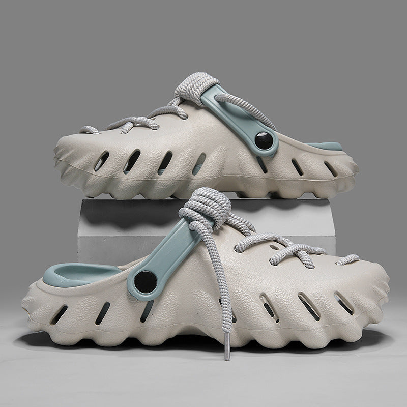 Men's Clogs with Laces and Ventilated Foam Upper – Adjustable Fit