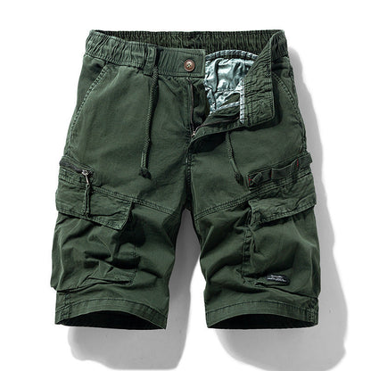 Herre cargo bermudashorts med snøre i taljen og flere lommer