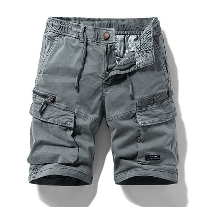 Herre cargo bermudashorts med snøre i taljen og flere lommer
