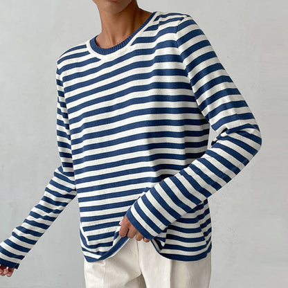 Maglia Donna a Manica Lunga con Vestibilità Drappeggiata – Ideale per Sovrapposizioni