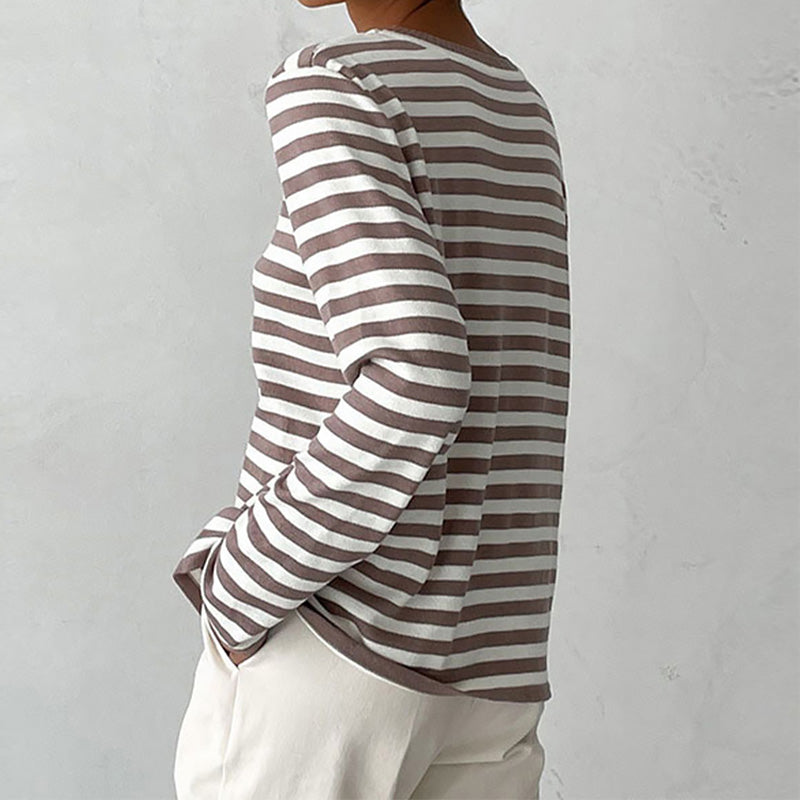 Maglia Donna a Manica Lunga con Vestibilità Drappeggiata – Ideale per Sovrapposizioni