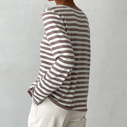 Maglia Donna a Manica Lunga con Vestibilità Drappeggiata – Ideale per Sovrapposizioni