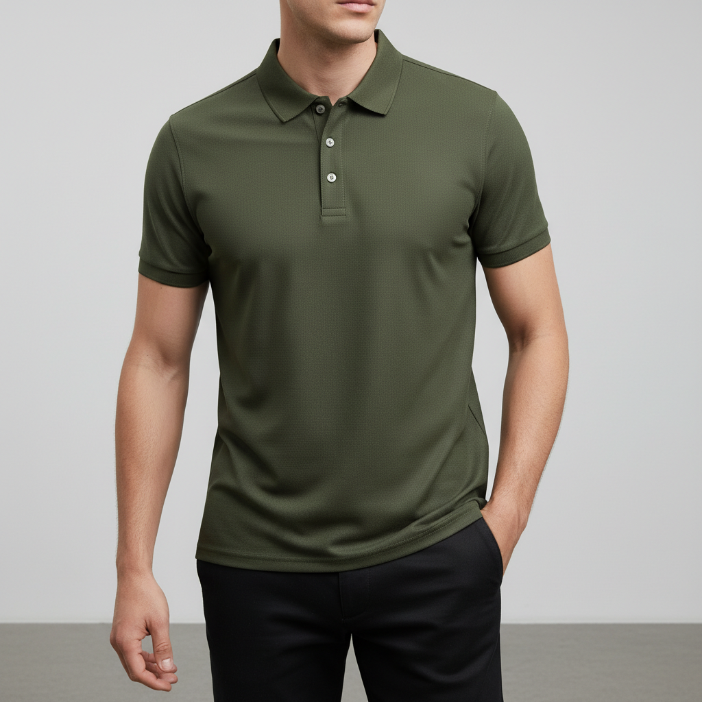 Polo Uomo Performance Elasticizzata Fit Atletico – Traspirante e Versatile