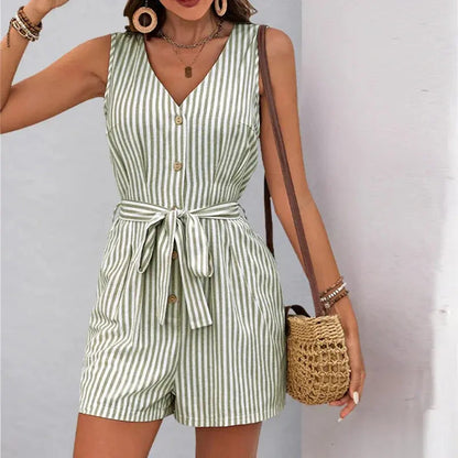 Women's Strapless Jumpsuit with V-Neck and Wide Legs – Elegant Style