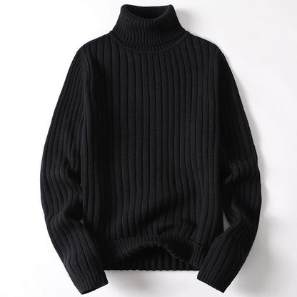 Women's Ribbed Turtleneck Sweater with Slim Silhouette