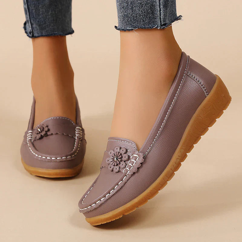 Dame Slip-On Sommer Sandaler med Bue Støtte og Lav Kilehæl