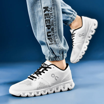 Men's Sport Sneakers in Breathable Mesh with Sculpted Sole