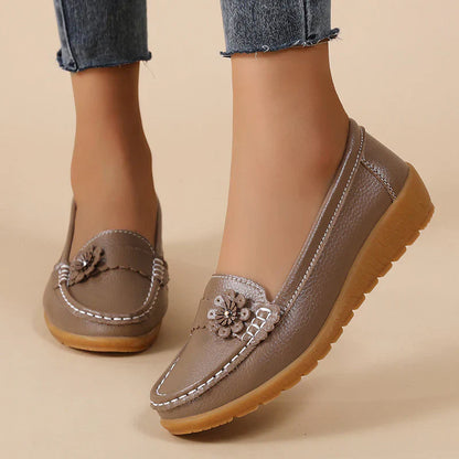 Dame Slip-On Sommer Sandaler med Bue Støtte og Lav Kilehæl