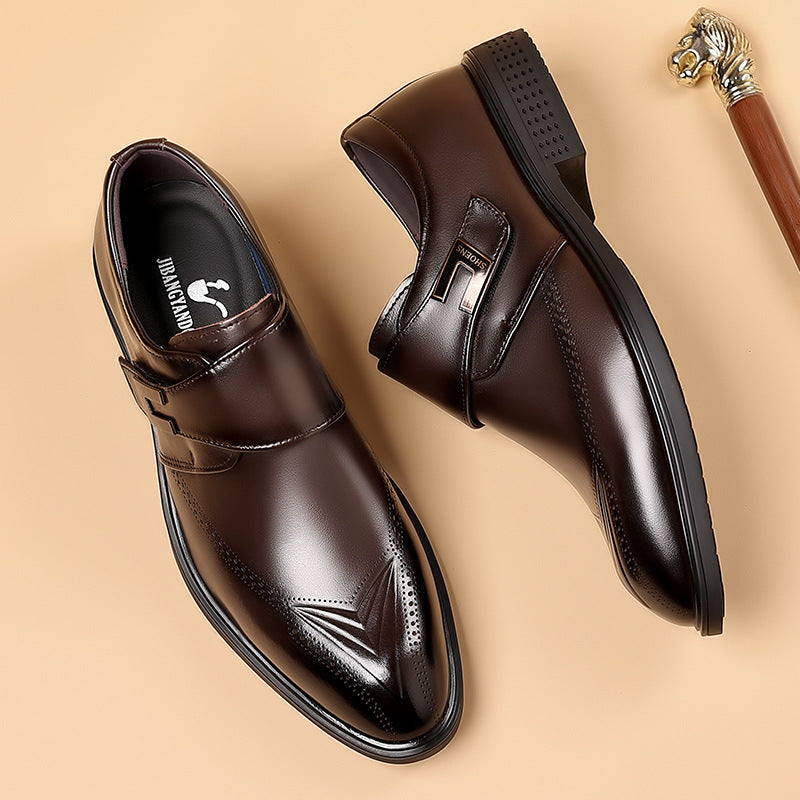 Men's Oxford Slip-On with Buckle and Perforated Toe