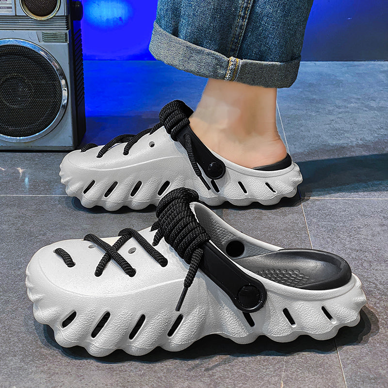 Men's Clogs with Laces and Ventilated Foam Upper – Adjustable Fit