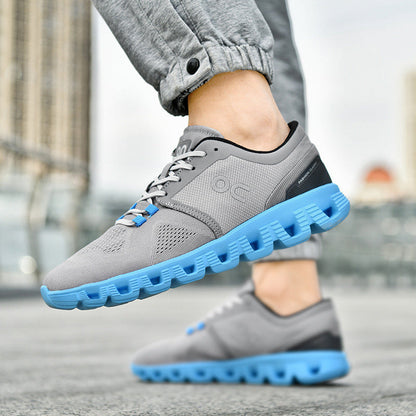 Men's Sport Sneakers in Breathable Mesh with Sculpted Sole