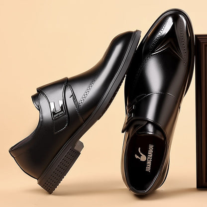 Men's Oxford Slip-On with Buckle and Perforated Toe