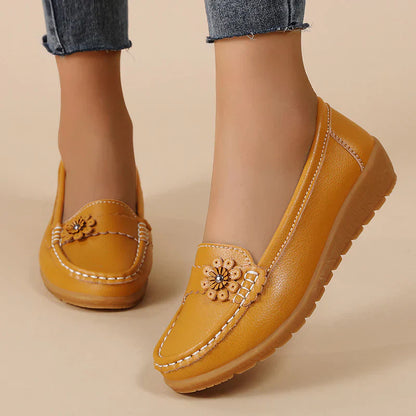 Dame Slip-On Sommer Sandaler med Bue Støtte og Lav Kilehæl