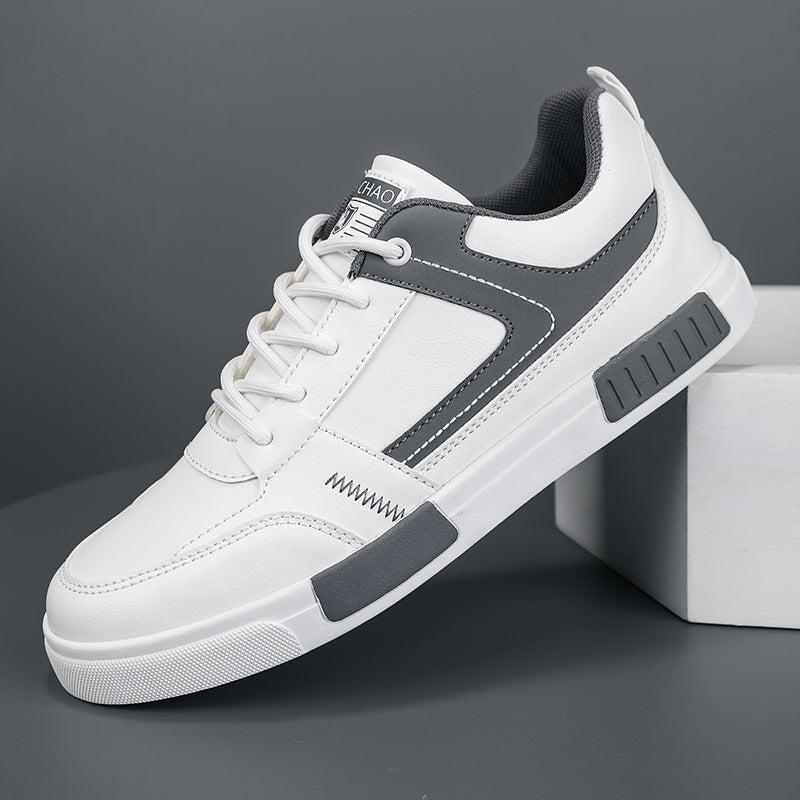 Men's Sneakers with Two-Tone Panels and Elevated Sole