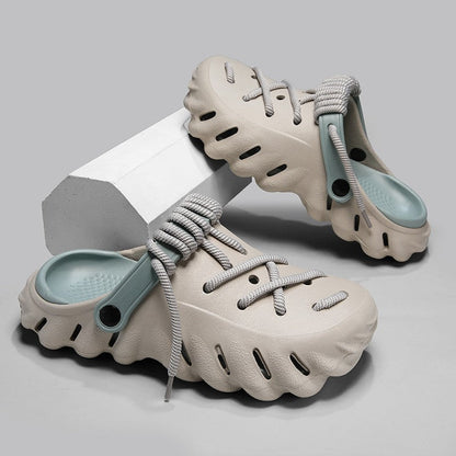 Men's Clogs with Laces and Ventilated Foam Upper – Adjustable Fit