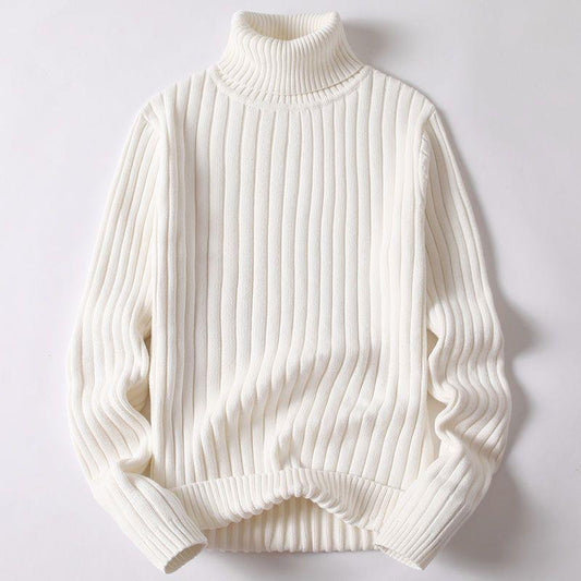 Women's Ribbed Turtleneck Sweater with Slim Silhouette