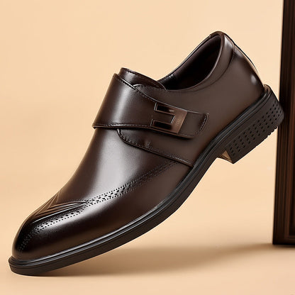 Men's Oxford Slip-On with Buckle and Perforated Toe