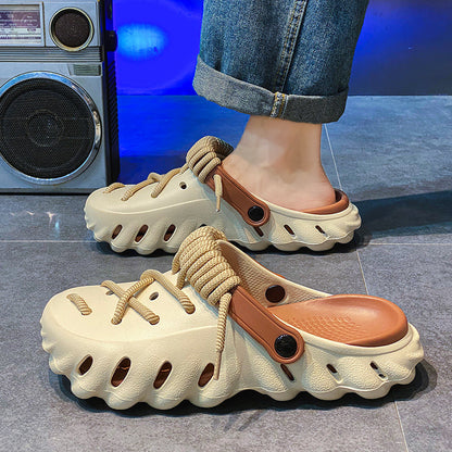 Men's Clogs with Laces and Ventilated Foam Upper – Adjustable Fit