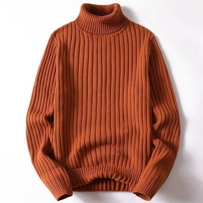 Women's Ribbed Turtleneck Sweater with Slim Silhouette