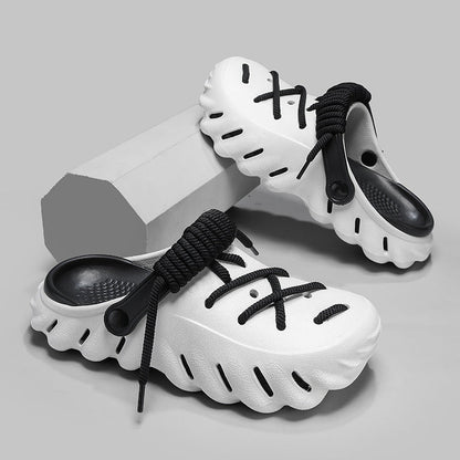 Men's Clogs with Laces and Ventilated Foam Upper – Adjustable Fit