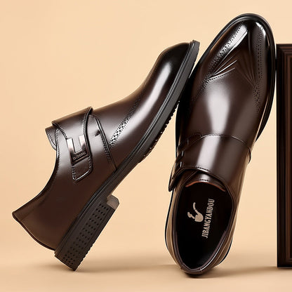 Men's Oxford Slip-On with Buckle and Perforated Toe